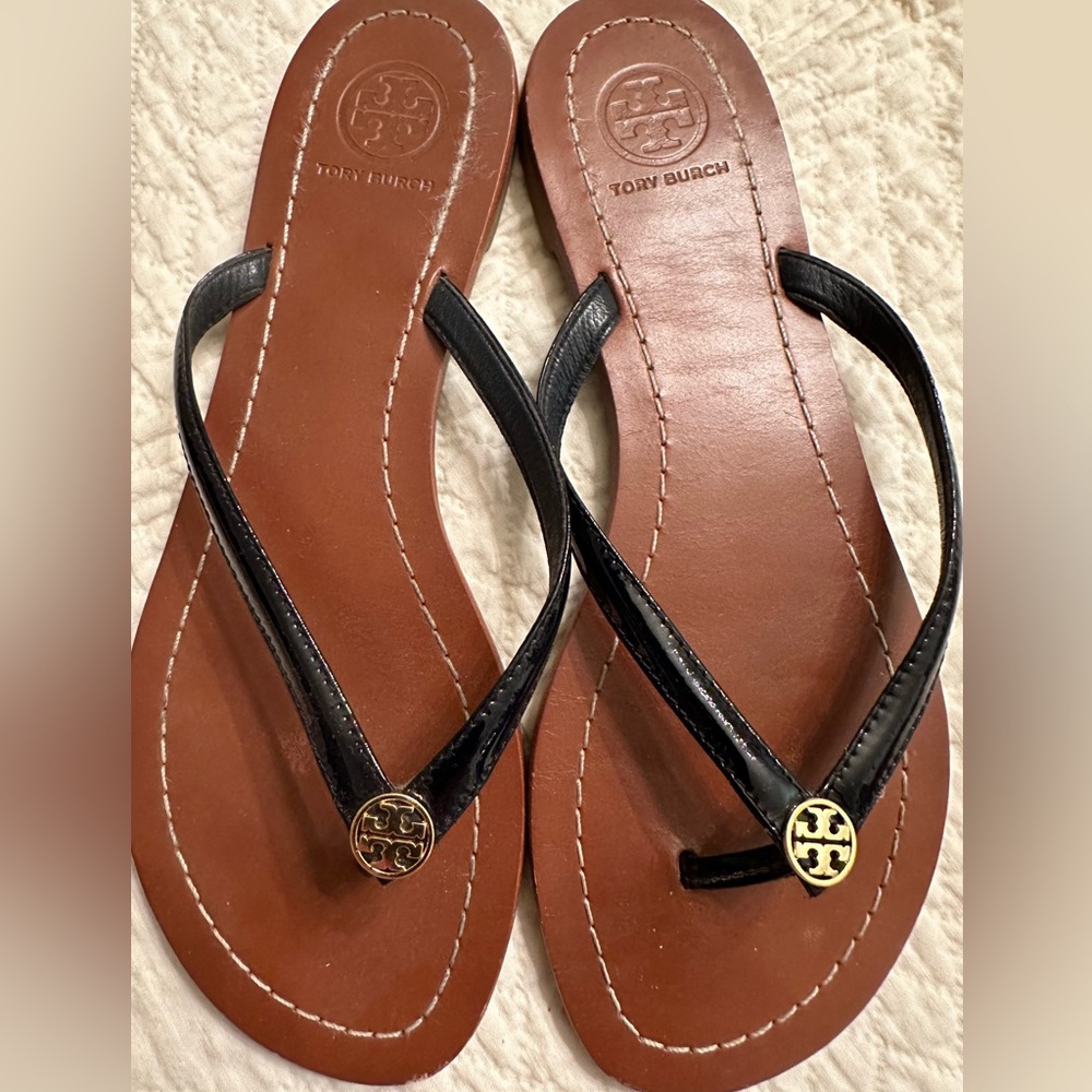 Tory Burch Terra Thong/Patent Leather